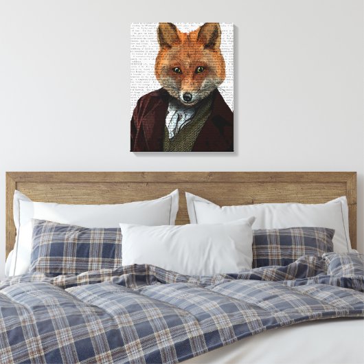 Fox Portrait Leinwanddruck (Insitu (Schlafzimmer))