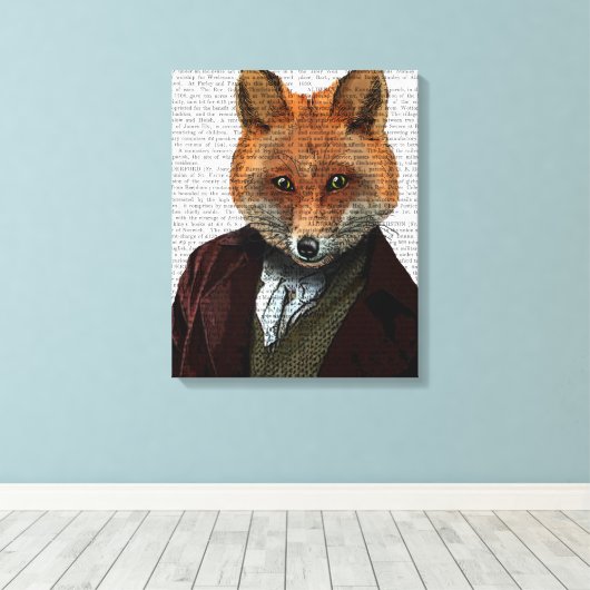 Fox Portrait Leinwanddruck (Insitu (Holzboden))