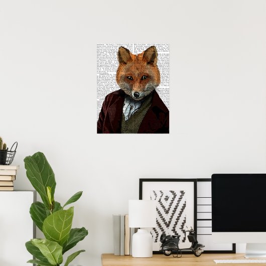 Fox Portrait Poster (Heimbüro)