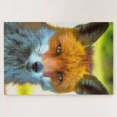Fox Portrait Realistische Wildnis Kunst, Dichtung Puzzle (Horizontal)