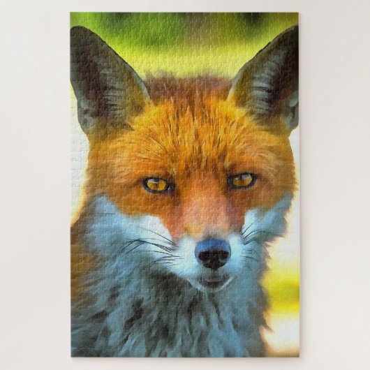 Fox Portrait Realistische Wildnis Kunst, Dichtung Puzzle (Vertikal)