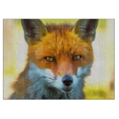 Fox Portrait Realistische Wildnis Kunst, Dichtung  Schneidebrett (Vorderseite)