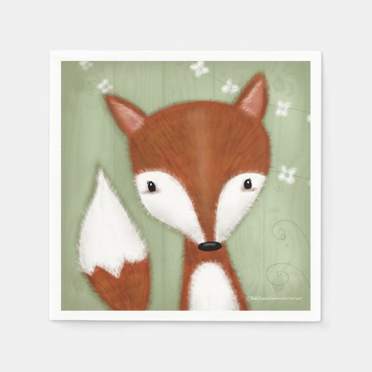 Fox Portrait Serviette (Vorderseite)