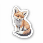 Fox Portrait Sticker (Vorderseite)