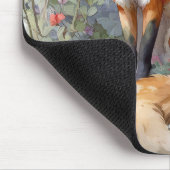 Fox Portrait Tiermalerei Kunst, Dichtung und Musik Mousepad (Ecke)