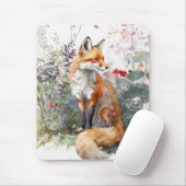Fox Portrait Tiermalerei Kunst, Dichtung und Musik Mousepad (Mit Mouse)