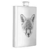 Fox-Porträt-Tier-Illustrations-angesagte Flasche Flachmann (Rechts)