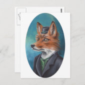 Fox Postcard Animal Postcard Fox Art Postkarte (Vorne/Hinten)