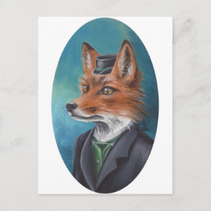 Fox Postcard Animal Postcard Fox Art Postkarte