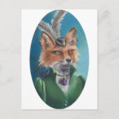 Fox Postcard Animal Postcard Viktorianisch Fox Postkarte (Vorderseite)
