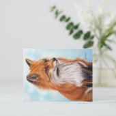 Fox Postcard Print Postkarte (Stehend Vorderseite)