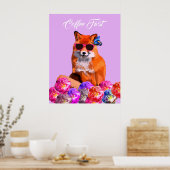 Fox Poster Custom Text Poster (Küche)