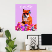 Fox Poster Custom Text Poster (Heimbüro)