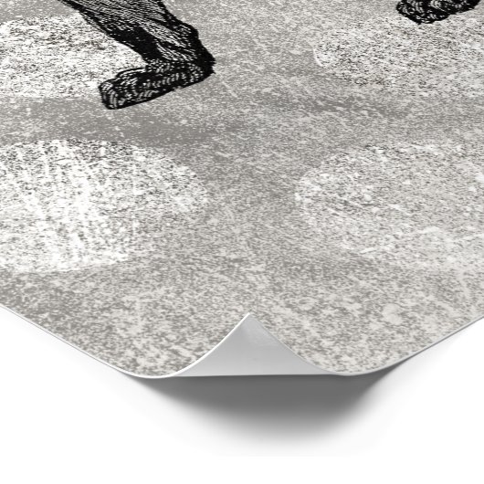 Fox Poster - Vintage Illustration Print (Ecke)