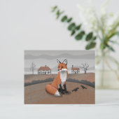 Fox Postkarte (Stehend Vorderseite)