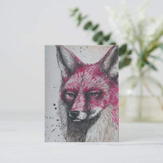 Fox Postkarte (Stehend Vorderseite)