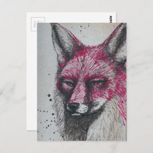 Fox Postkarte (Vorne/Hinten)