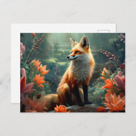 Fox Postkarte (Vorne/Hinten)
