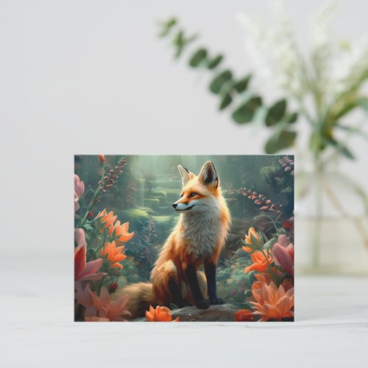 Fox Postkarte (Stehend Vorderseite)