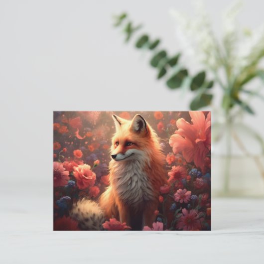 Fox Postkarte (Stehend Vorderseite)