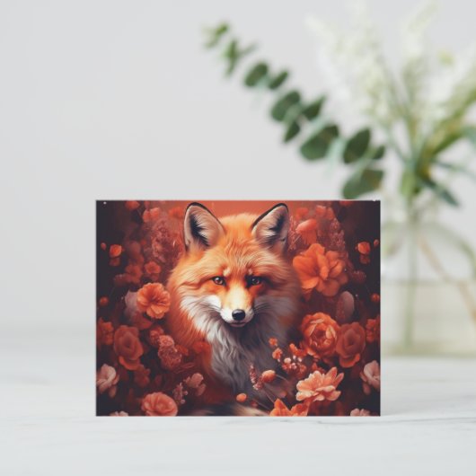 Fox Postkarte (Stehend Vorderseite)