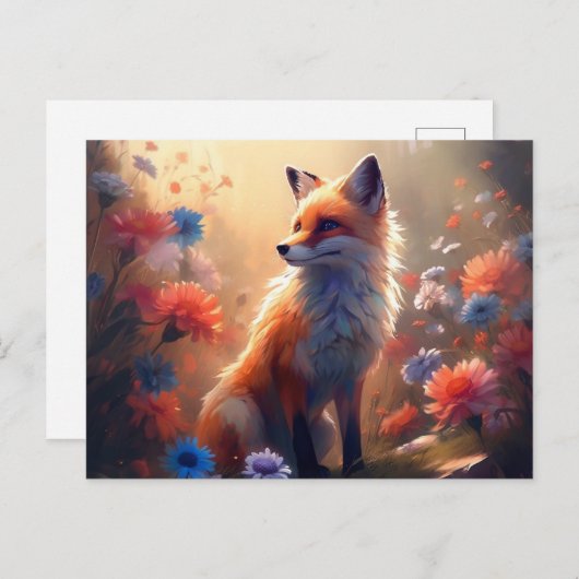 Fox Postkarte (Vorne/Hinten)