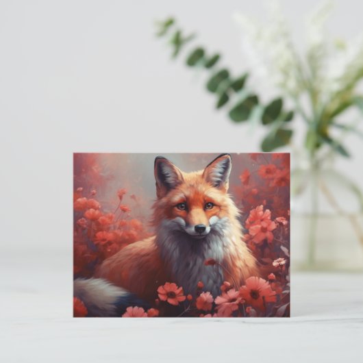 Fox Postkarte (Stehend Vorderseite)