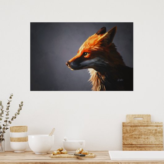 Fox Print Poster (Küche)