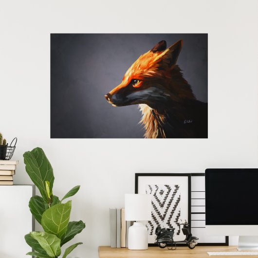 Fox Print Poster (Heimbüro)