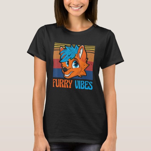 Fox Proud Furry Vibes Furry Tail Furry Person Cosp T-Shirt (Vorderseite)