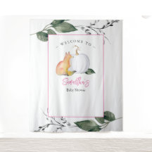 Fox Pumpkin Baby Dusche Backdrops Grüne