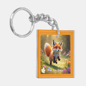 "Fox Pup's Meadow Fun" Schlüsselanhänger (Vorderseite links)