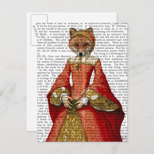 Fox Queen 2 Postkarte (Vorne/Hinten)