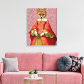 Fox Queen Leinwanddruck (Insitu (Wohnzimmer))