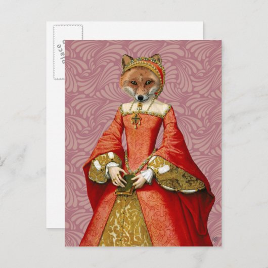 Fox Queen Postkarte (Vorne/Hinten)