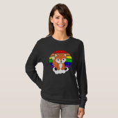 Fox Rainbow Glitzer Kawaii Orange T-Shirt (Vorne ganz)