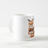 Fox Reading a Book Kaffeetasse (Vorderseite Links)