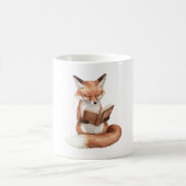 Fox Reading a Book Kaffeetasse (Mittel)