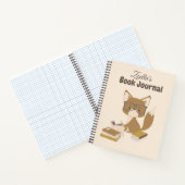 Fox Reading Journal Book Review Personalisiert Notizblock (Innenseite)