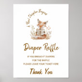 Fox Reading New Chapter fängt das Diaper Raffle Si Poster (Vorne)