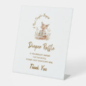 Fox Reading New Chapter fängt das Diaper Raffle Si Sockelschild (Vorderseite)