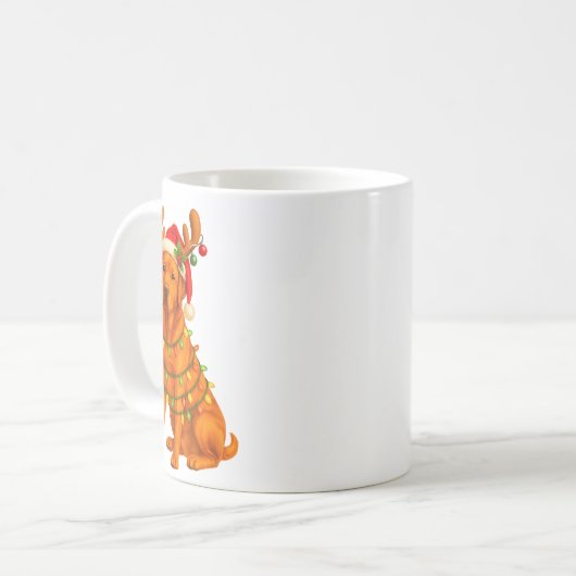 Fox Red Lab Christmas Tree Light Pajama Labrador D Kaffeetasse (Vorderseite Links)