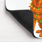 Fox Red Lab Christmas Tree Light Pajama Labrador D Mousepad (Ecke)