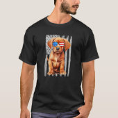 Fox Red Lab Mom Dad Flag Labrador Retriever T-Shirt (Vorderseite)