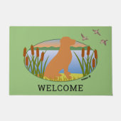 Fox Red Labrador Bird Dog Sunset Oval Fußmatte (Vorderseite)