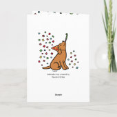 Fox Red Labrador Birthday Party Confetti Karte (Rückseite)