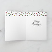 Fox Red Labrador Birthday Party Confetti Karte (Innenseite)