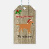 Fox Red Labrador Christmas Evergreen Weihnachtsman Geschenkanhänger (Vorderseite)