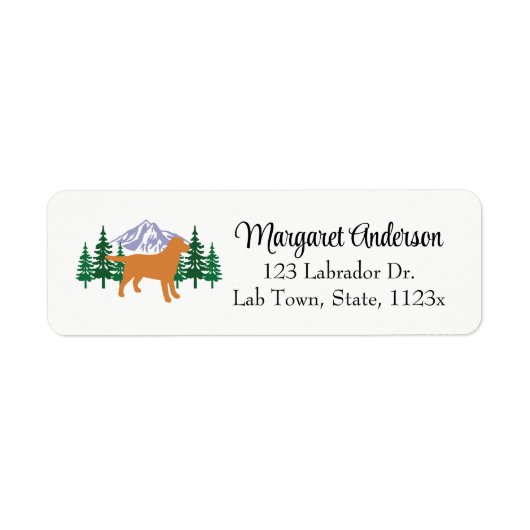 Fox Red Labrador Kontur Evergreen Rücksendeadresse (Vorne)