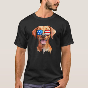Fox Red Labrador Mama Vater Flag Labrador Retrieve T-Shirt